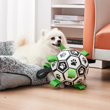 Dog Football with Straps