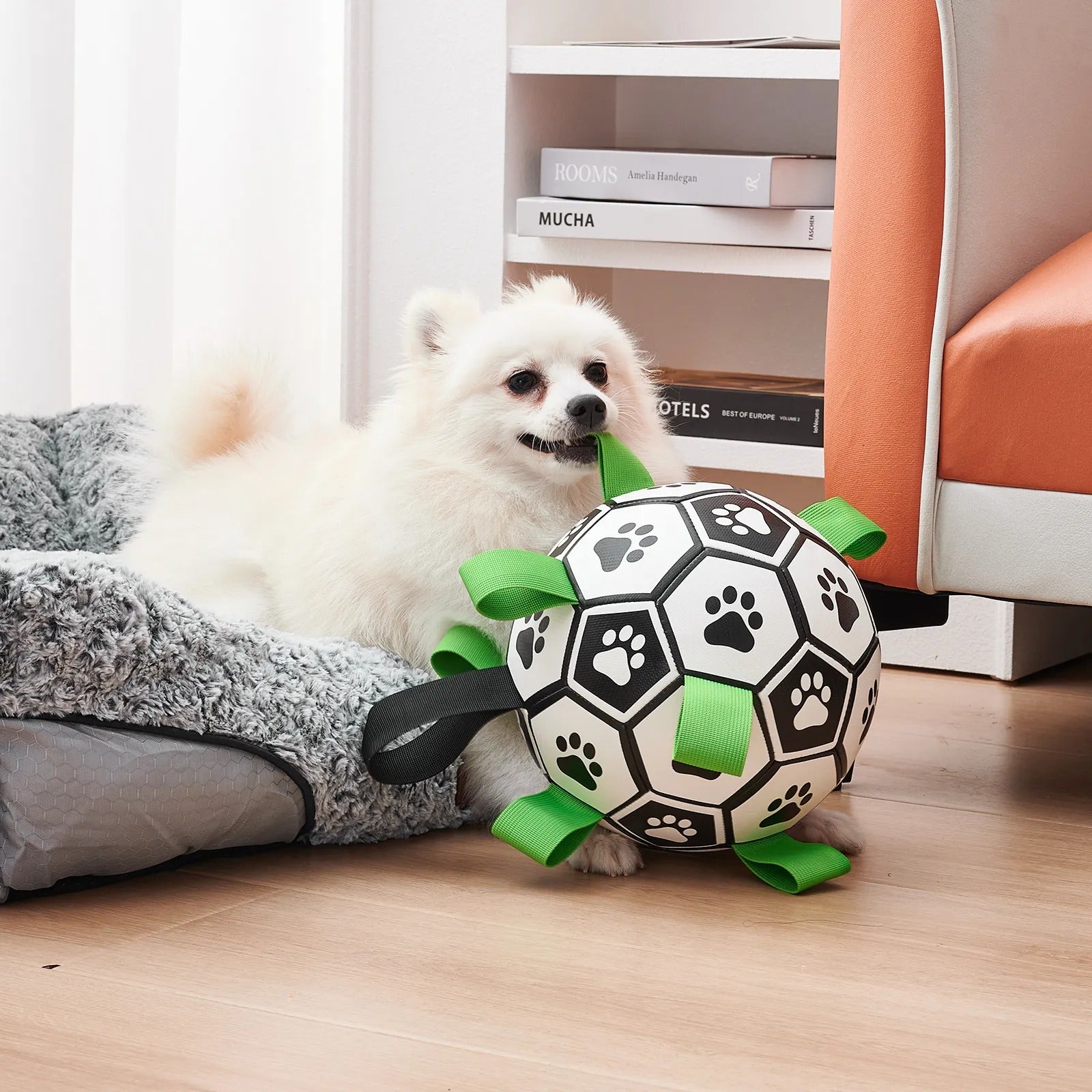 Dog Football with Straps